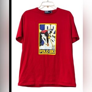 Like new! Polo Ralph Lauren Polo Ski Jersey T-Shirt SZ M Red